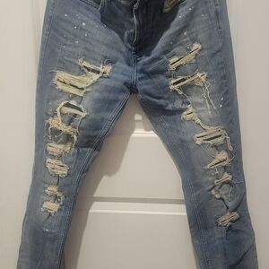 PacSun Classic Blue Denim Stacked skinny 32 X 32